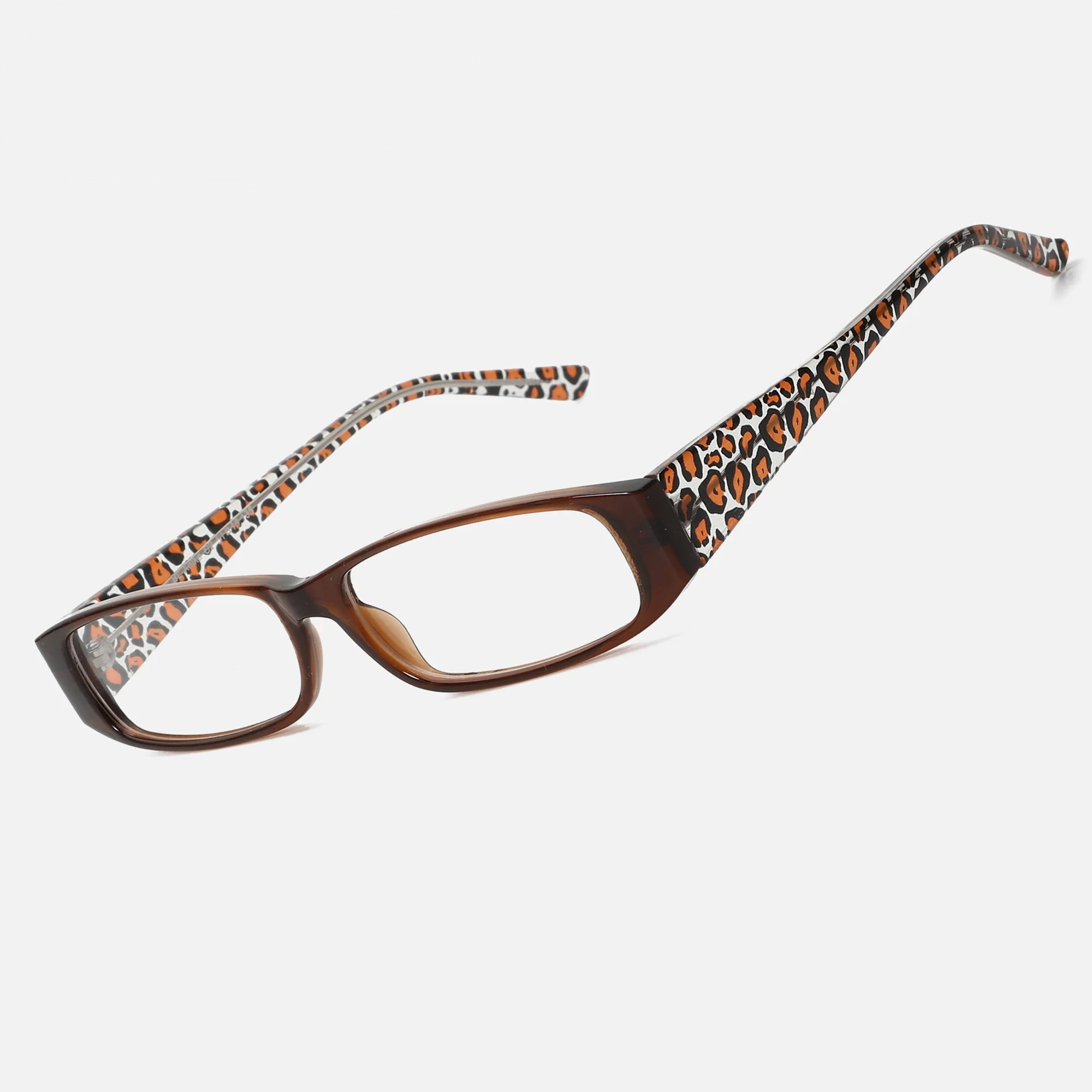 מסגרת אופטית מנומרת לנשים - דגם Leopard Chic | אצטט איכותי – תמונה 2