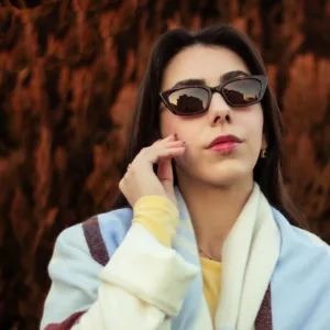 משקפי שמש קטנים עין החתול | דגם VOGUE RETRO | אצטט ופולרייזד