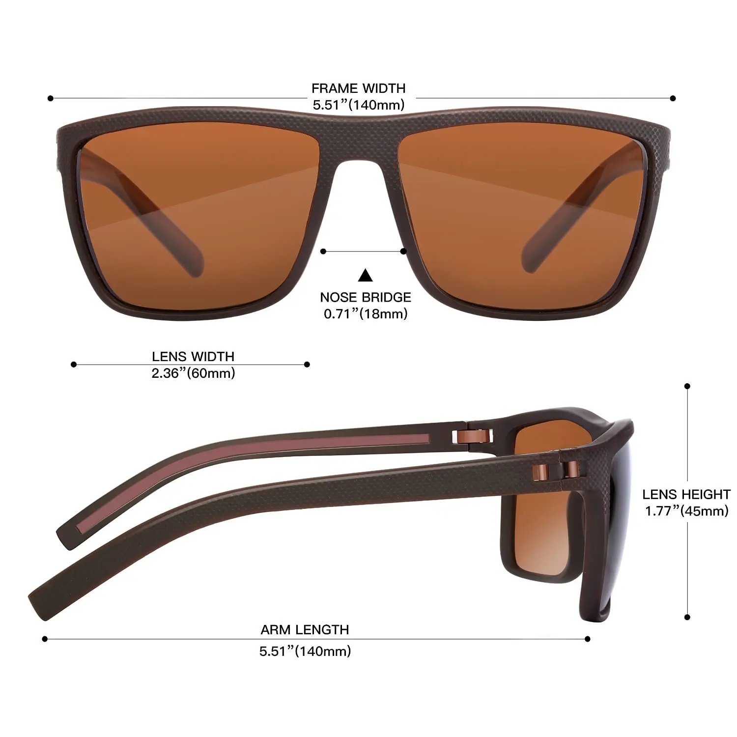 משקפי שמש אופטיים ספורטיביים TR90 | דגם VINTAGE WING יוניסקס – תמונה 3