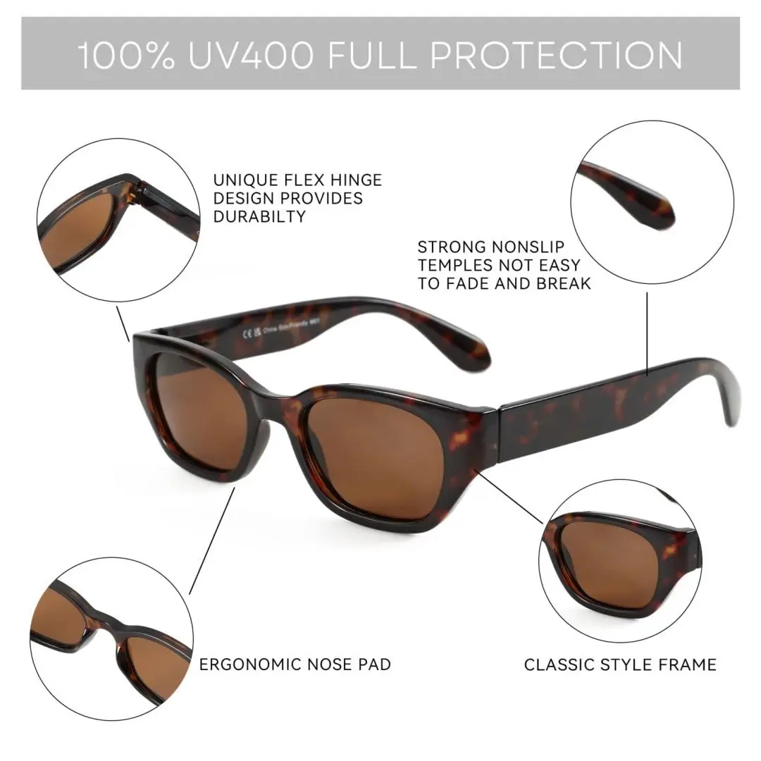 משקפי שמש VISU Cat Eye - פולרייזד וטרנדי לנשים – תמונה 4