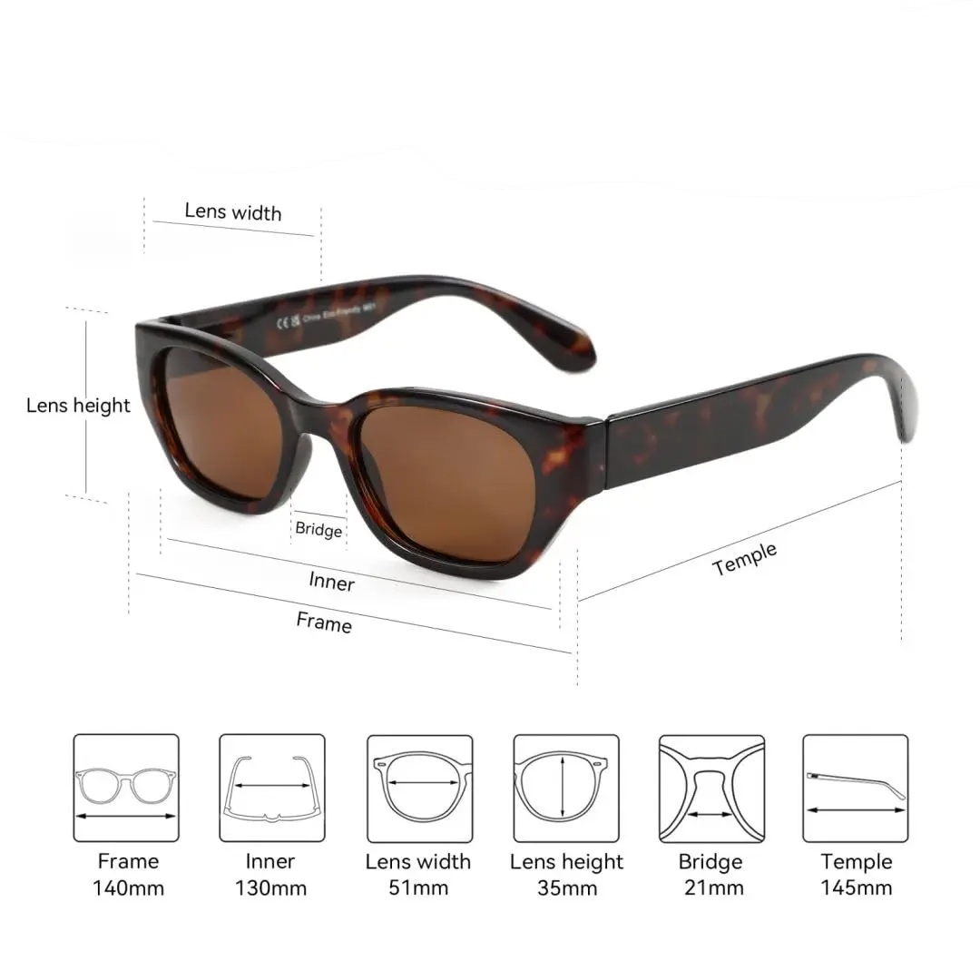 משקפי שמש VISU Cat Eye - פולרייזד וטרנדי לנשים – תמונה 5